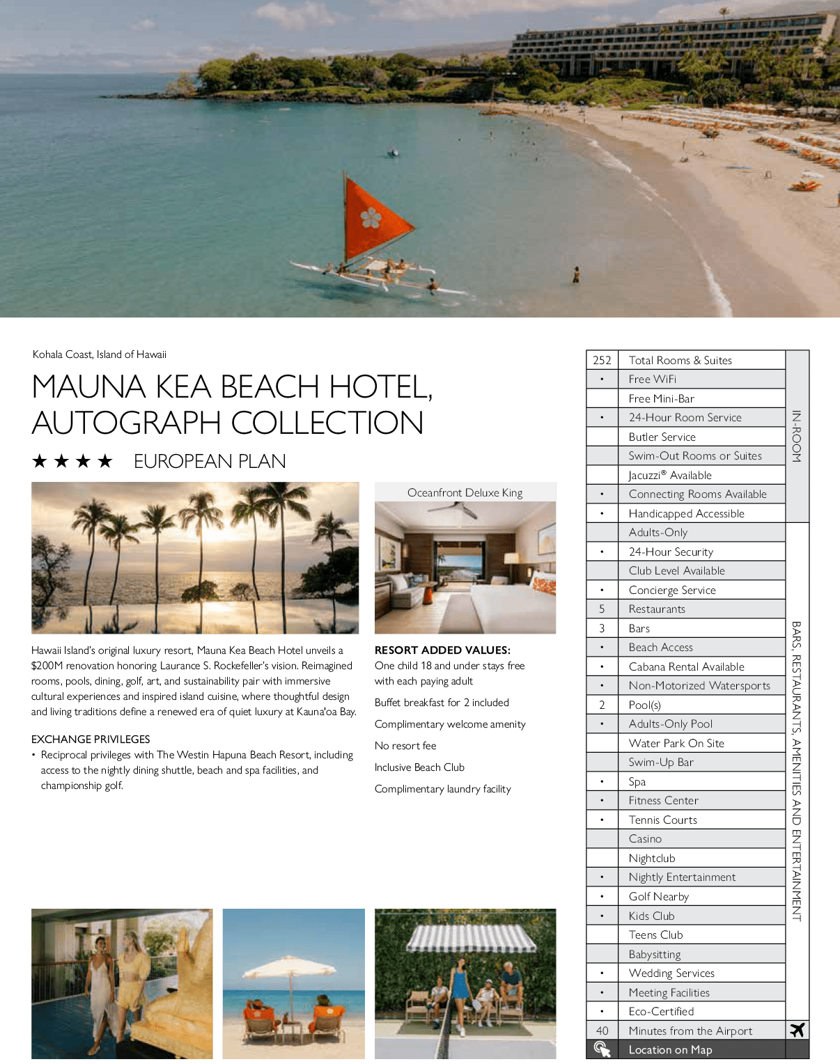 A brochure for the Mauka Kaea Beach Hotel. Description generated by AI