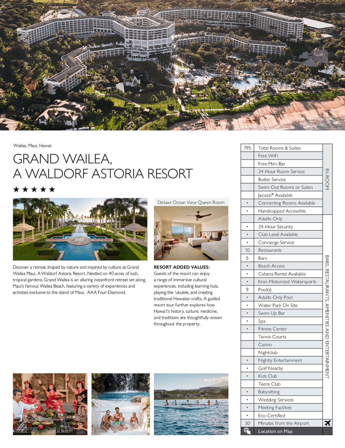 A brochure for the Grand Wailea resort. Description generated by AI
