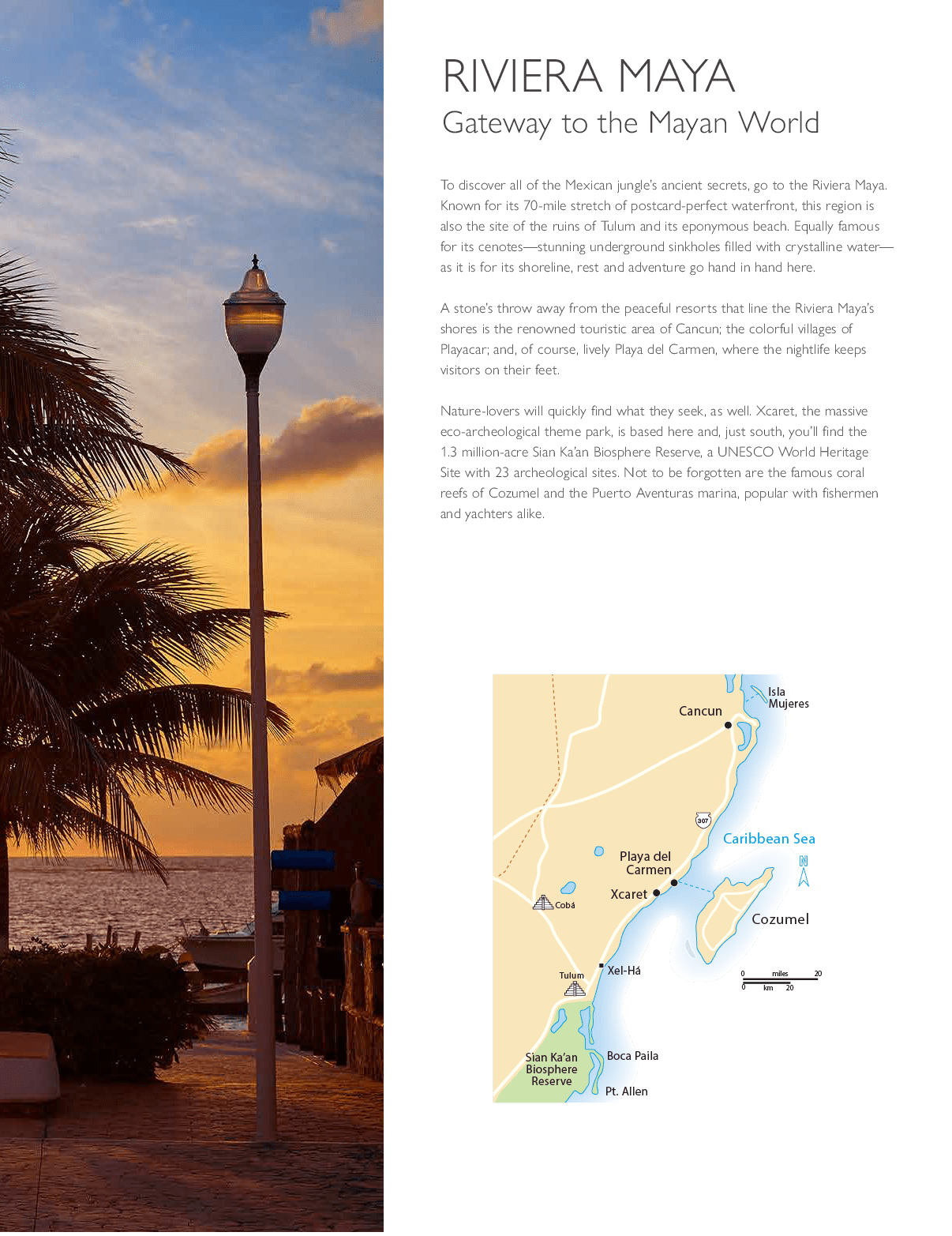 A map of Riviere Maya is shown with a street light in the foreground. AI generated content