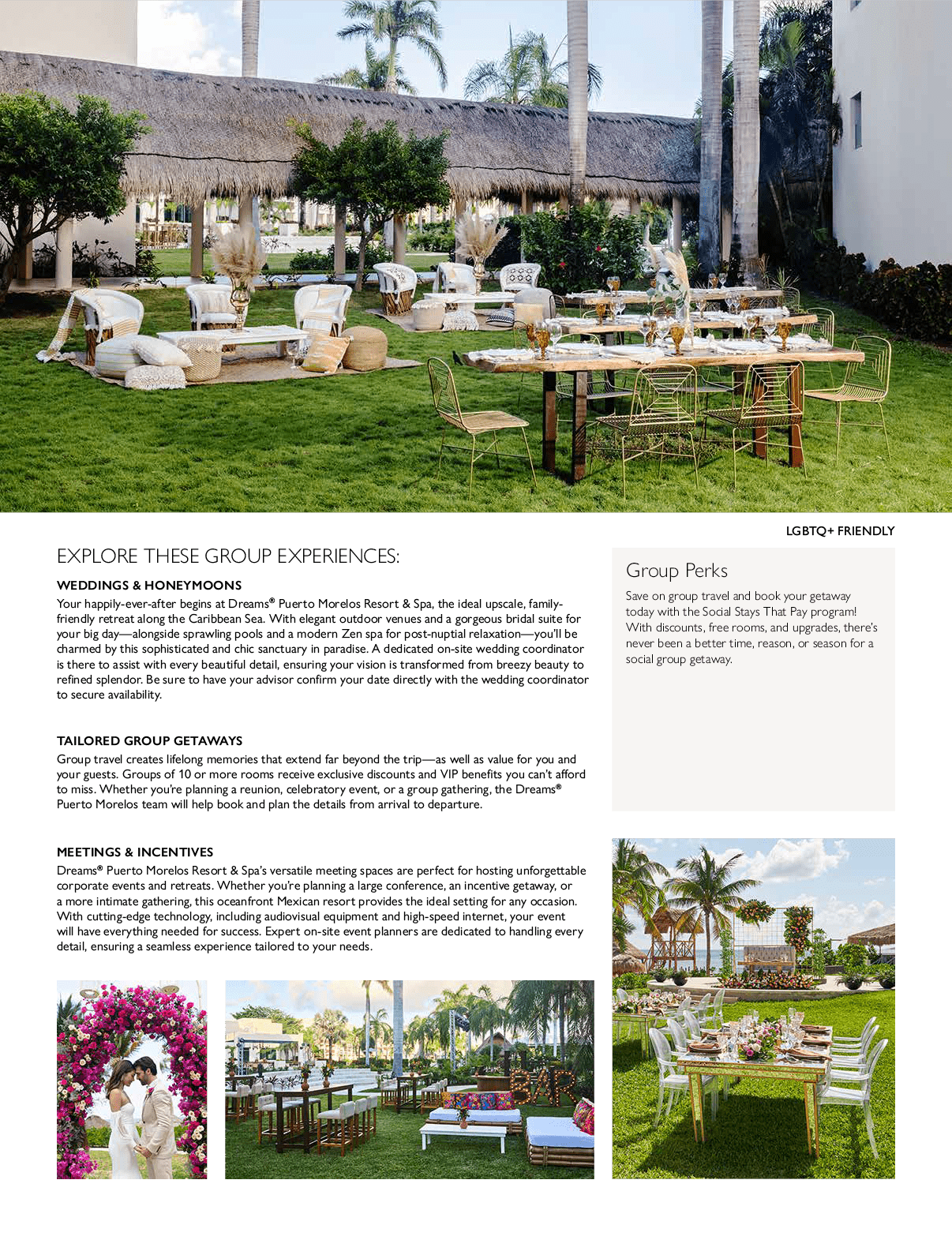 A wedding planner page with a photo of a bride and groom. Description generated by AI